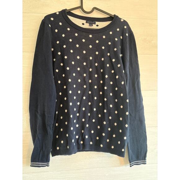 Tommy Hilfiger Sweaters - Tommy Hilfiger Dark Blue White Polka Dot Sweater